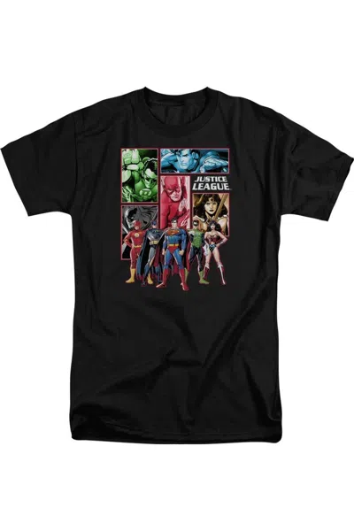 Gildan Justice League Of America Justice League Panels Short Sleeve Adult Tall Tee / T-shirt In Multi