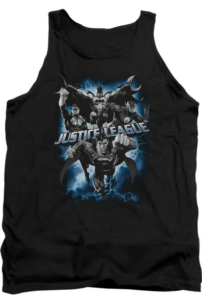 Gildan Justice League Of America Justice Storm Adult Tank Top In Black
