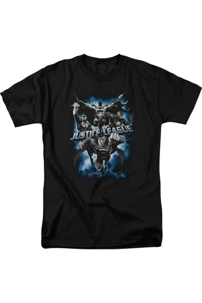 Gildan Justice League Of America Justice Storm Short Sleeve Adult Tee / T-shirt In Black