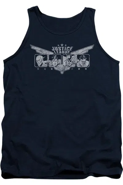 Gildan Justice League Of America Justice Wings Adult Tank Top In Blue