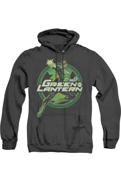 Gildan Justice League Of America Lantern Glow Adult Heather Hoodie / Hooded Sweatshirt In Black