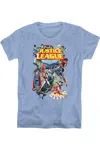 Gildan Justice League Of America League A Plenty Short Sleeve Womens Tee / T-shirt In Multi