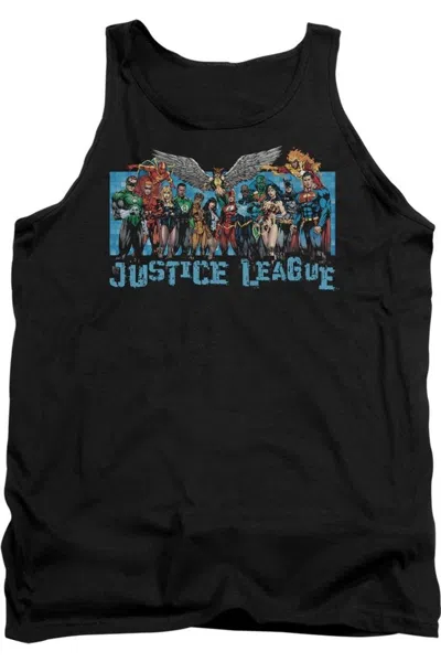 Gildan Justice League Of America League Lineup Adult Tank Top In Black