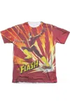 Gildan Justice League Of America Lightning Fast (front/back Print) Adult 65/35 Poly/cotton Short Sleeve Tee In White