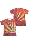 Gildan Justice League Of America Lightning Fast (front/back Print) Adult 65/35 Poly/cotton Short Sleeve Tee In White