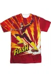 Gildan Justice League Of America Lightning Fast (front/back Print) Adult 65/35 Poly/cotton Short Sleeve Tee In White