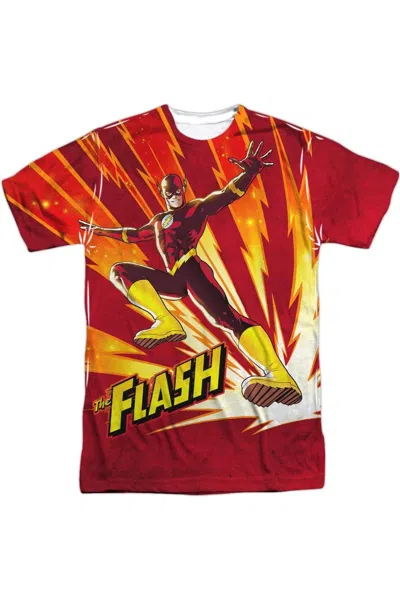 GILDAN JUSTICE LEAGUE OF AMERICA LIGHTNING FAST SHORT SLEEVE ADULT 100% POLY CREW TEE / T-SHIRT