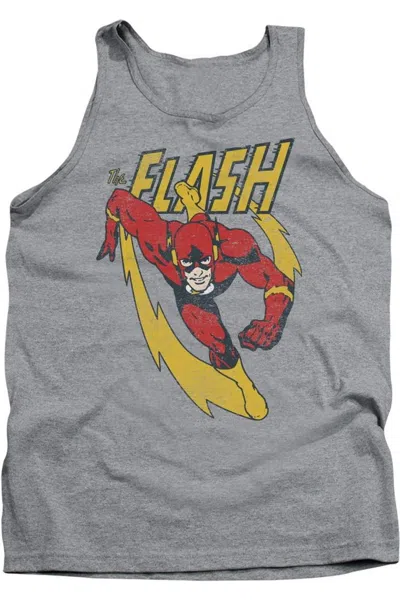 Gildan Justice League Of America Lightning Trail Adult Tank Top In Gray