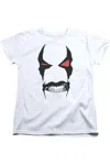 Gildan Justice League Of America Lobo Face Short Sleeve Women´s Tee / T-shirt In White