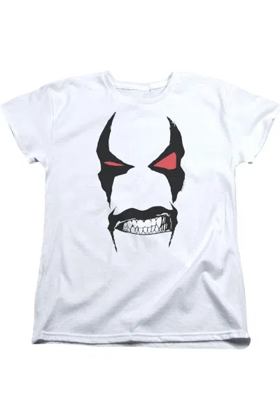 Gildan Justice League Of America Lobo Face Short Sleeve Women´s Tee / T-shirt In White