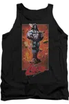 Gildan Justice League Of America Lobo Pose Adult Tank Top In Black