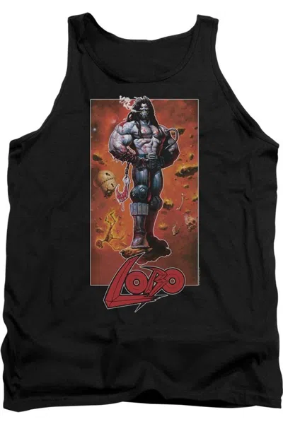 Gildan Justice League Of America Lobo Pose Adult Tank Top In Black