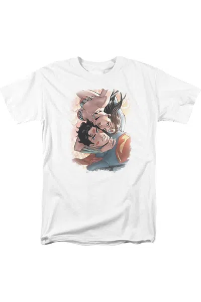 Gildan Justice League Of America Love Birds Short Sleeve Adult Tee / T-shirt In White