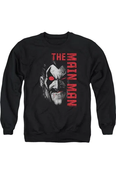 Gildan Justice League Of America Main Man Adult Crewneck Sweatshirt In Black