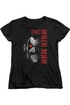 Gildan Justice League Of America Main Man Short Sleeve Women´s Tee / T-shirt In Black