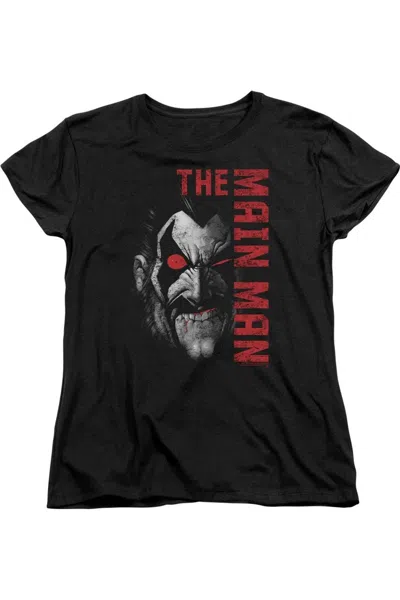 Gildan Justice League Of America Main Man Short Sleeve Women´s Tee / T-shirt In Black