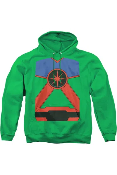 Gildan Justice League Of America Martian Mh Adult Pull Over Hoodie / Hooded Sweatshirt In Green