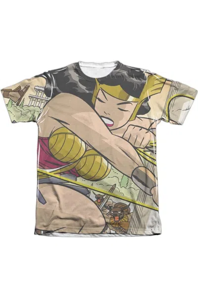 Gildan Justice League Of America Minotaur Battle Adult Poly/cotton Short Sleeve Tee / T-shirt In White