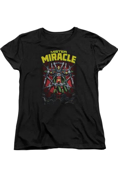 Gildan Justice League Of America Mister Miracle Short Sleeve Women´s Tee / T-shirt In Black