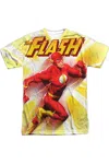 Gildan Justice League Of America Motion Blur Short Sleeve Adult Poly Crew Tee / T-shirt In White
