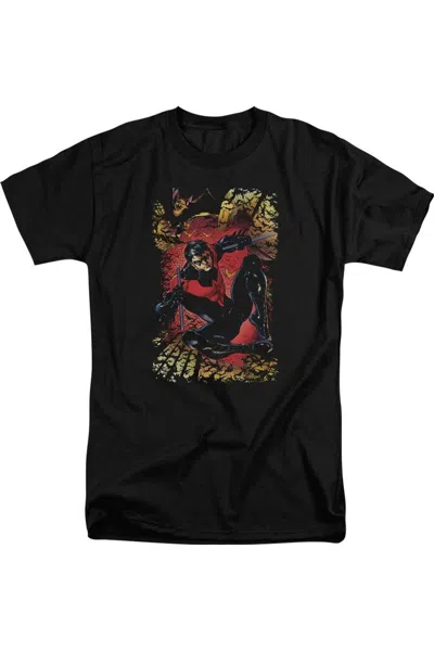 Gildan Justice League Of America Nightwing #1 Short Sleeve Adult Tall Tee / T-shirt In Black