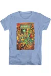 Gildan Justice League Of America No 212 Vintage Short Sleeve Womens Tee / T-shirt In Multi