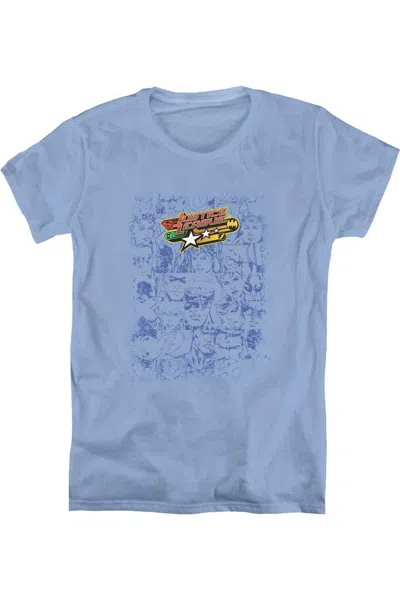Gildan Justice League Of America On Call Short Sleeve Womens Tee / T-shirt In Multi
