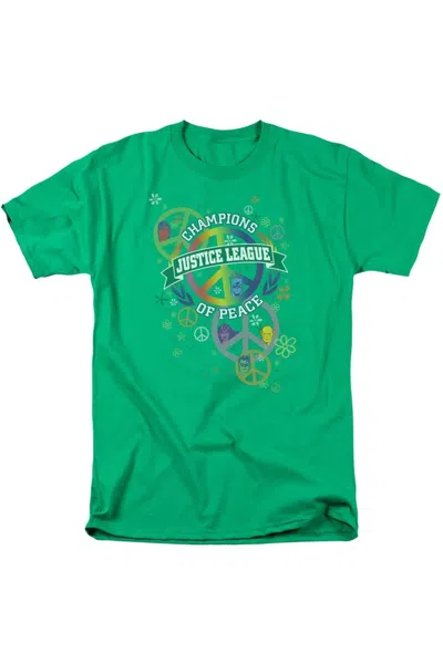 Gildan Justice League Of America Peace League Short Sleeve Adult Tee / T-shirt In Green