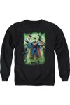 Gildan Justice League Of America Power Burst Adult Crewneck Sweatshirt In Black