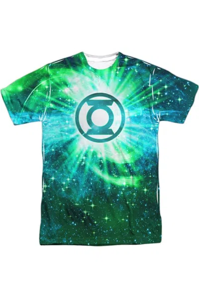 Gildan Justice League Of America Power Swirl Short Sleeve Adult Poly Crew Tee / T-shirt In White