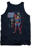 Gildan Justice League Of America Protectors Adult Tank Top In Blue