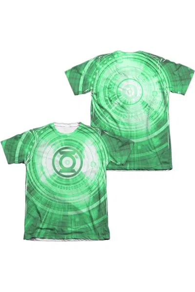 Gildan Justice League Of America Radial (front/back Print) Adult Poly/cotton Short Sleeve Tee / T-shirt In Green