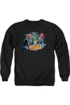 Gildan Justice League Of America Ready To Fight Adult Crewneck Sweatshirt In Black