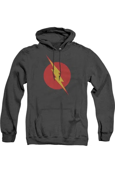 Gildan Justice League Of America Reverse Flash Adult Heather Hoodie / Hooded Sweatshirt In Black