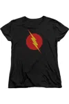 Gildan Justice League Of America Reverse Flash Short Sleeve Womens Tee / T-shirt In Black