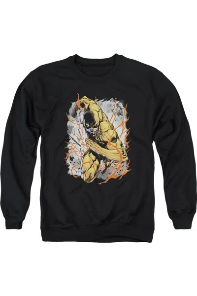 Gildan Justice League Of America Reversed Adult Crewneck Sweatshirt In Black