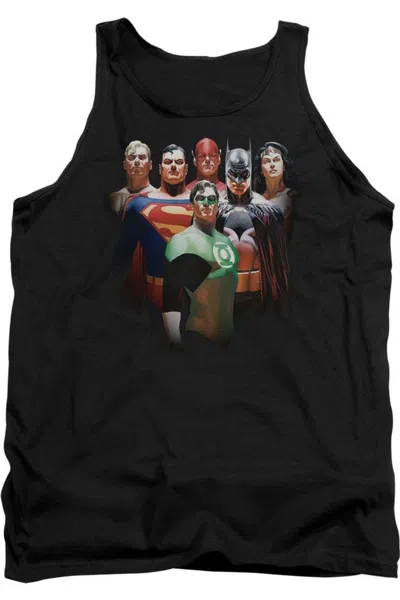 Gildan Justice League Of America Roll Call Adult Tank Top In Black