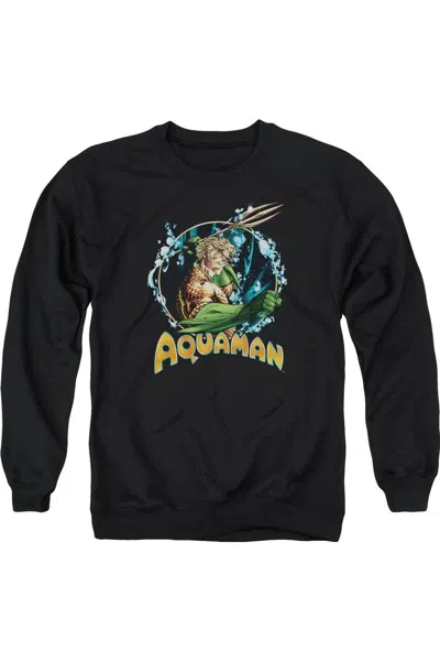 Gildan Justice League Of America Ruler Of The Seas Adult Crewneck Sweatshirt In Black