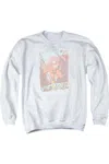 Gildan Justice League Of America Running Wild Adult Crewneck Sweatshirt In White