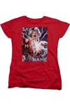 Gildan Justice League Of America Say My Name Short Sleeve Womens Tee / T-shirt In Red
