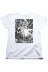 Gildan Justice League Of America Say My Name Short Sleeve Womens Tee / T-shirt In White