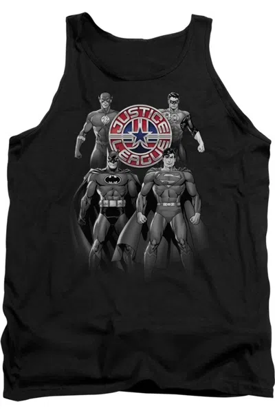 Gildan Justice League Of America Shades Of Gray Adult Tank Top In Black