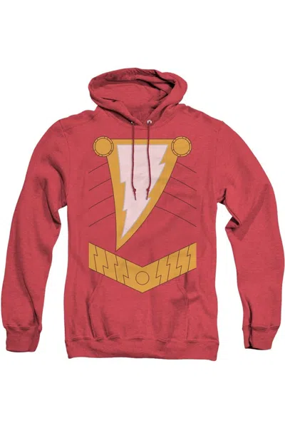 Gildan Justice League Of America Shazam Adult Heather Hoodie / Hooded Sweatshirt In White