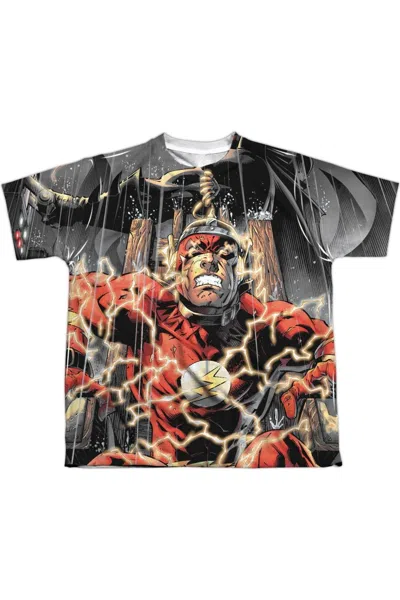 Gildan Kids' Justice League Of America Shock Therapy Short Sleeve Youth Poly Crew Tee / T-shirt In Multi