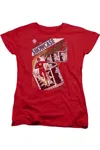 Gildan Justice League Of America Showcase #4 Cover Short Sleeve Womens Tee / T-shirt In Red