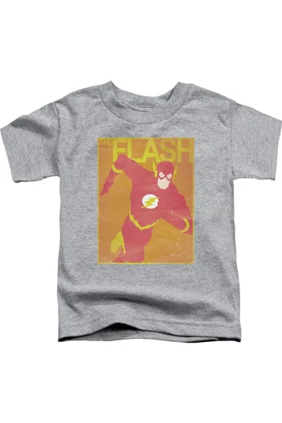 Gildan Kids' Justice League Of America Simple Flash Poster Short Sleeve Youth Tee / T-shirt In Gray