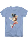 Gildan Justice League Of America Simple Wonder Woman Short Sleeve Womens Tee / T-shirt In Multi