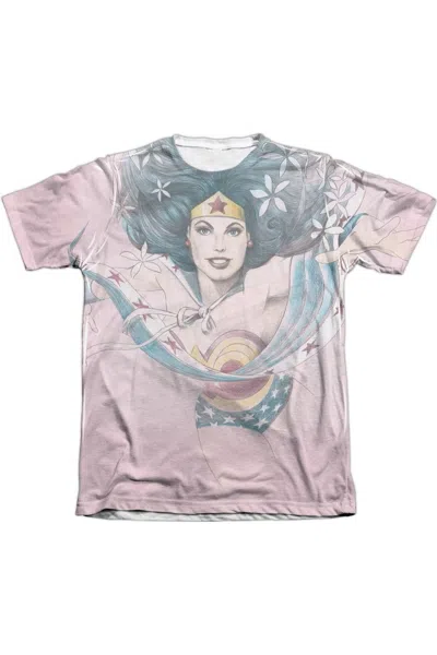 Gildan Justice League Of America Sketched Adult Poly/cotton Short Sleeve Tee / T-shirt In White