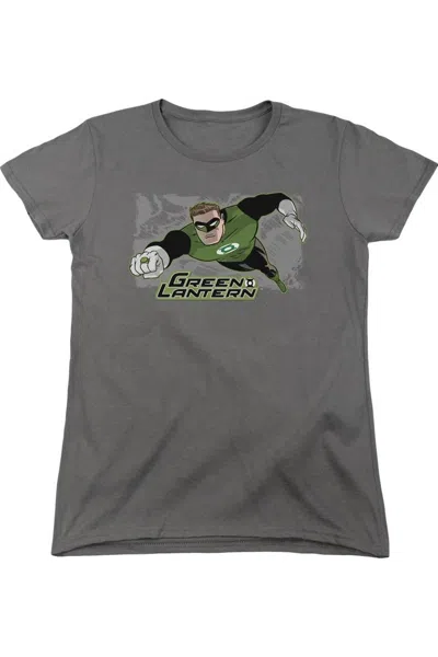 Gildan Justice League Of America Space Cop Short Sleeve Womens Tee / T-shirt In Gray