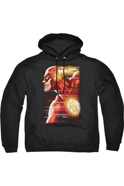 Gildan Justice League Of America Speed Head Adult Pull Over Hoodie / Hooded Sweatshirt In Black